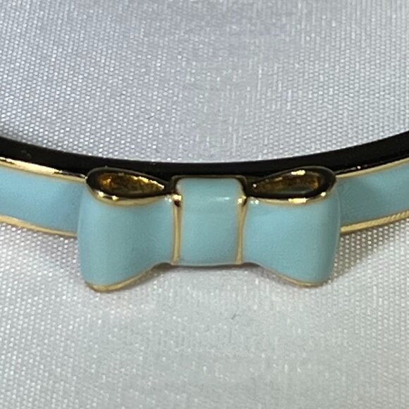RARE New Kate Spade 2014 Take A Bow “EMULATES TIFFANY BLUE COLOR”Plated Bracelet - Picture 8 of 8